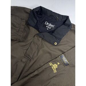 FootJoy DryJoys Golf Pullover Jacket Brown Houndstooth Old Waverly Mens Medium